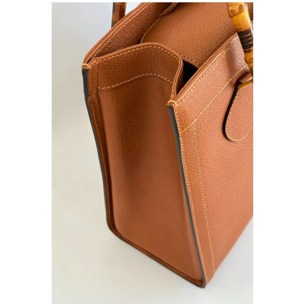 Gucci Princess Lady Diana Bamboo Leather Tan Brown Bag With Certificate - Picture 10 of 16
